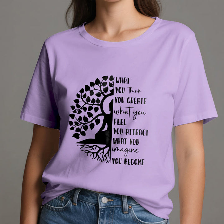 Olivenorma Tree of Life Yoga Meditation Cotton T-Shirt - image 18