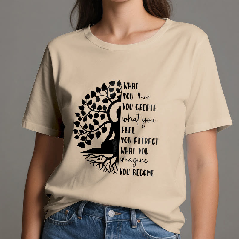Olivenorma Tree of Life Yoga Meditation Cotton T-Shirt - image 12