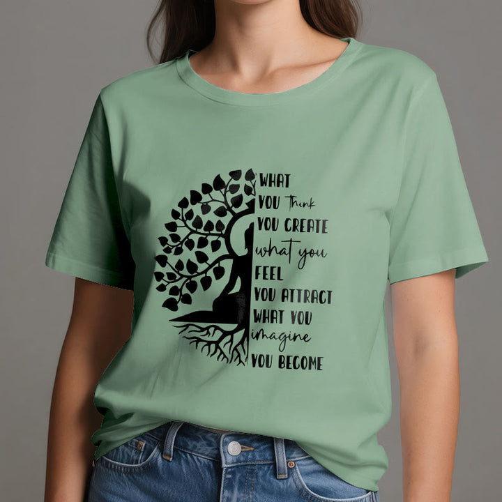 Olivenorma Tree of Life Yoga Meditation Cotton T-Shirt - image 1
