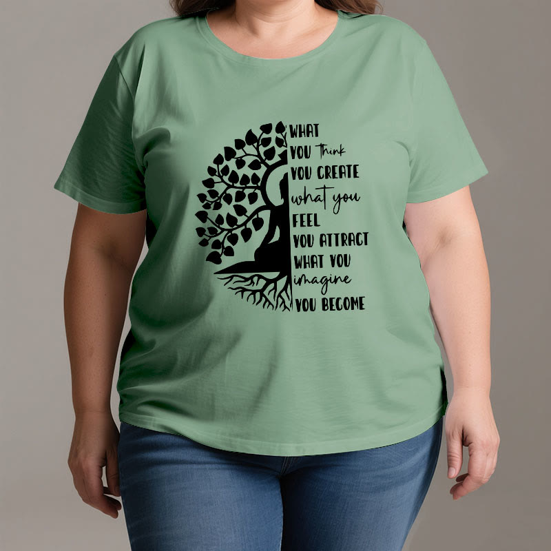 Olivenorma Tree of Life Yoga Meditation Cotton T-Shirt - image 2
