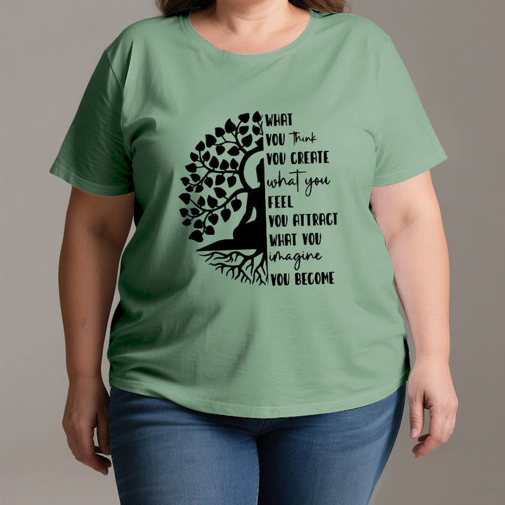 Olivenorma Tree of Life Yoga Meditation Cotton T-Shirt - image 2