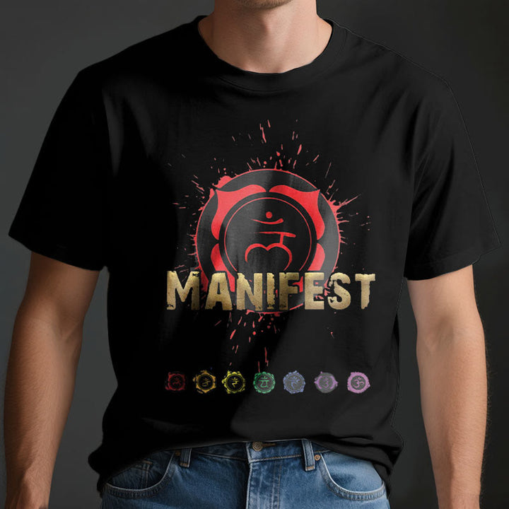 Olivenorma Unisex "MANIFEST" Throat Chakra Short Sleeve T-Shirt - image 22