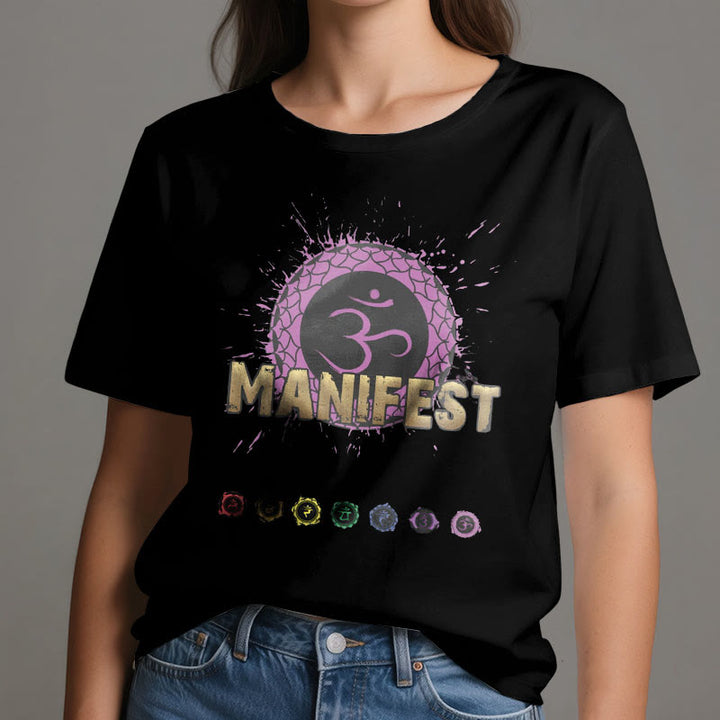 Olivenorma Unisex "MANIFEST" Throat Chakra Short Sleeve T-Shirt - image 15