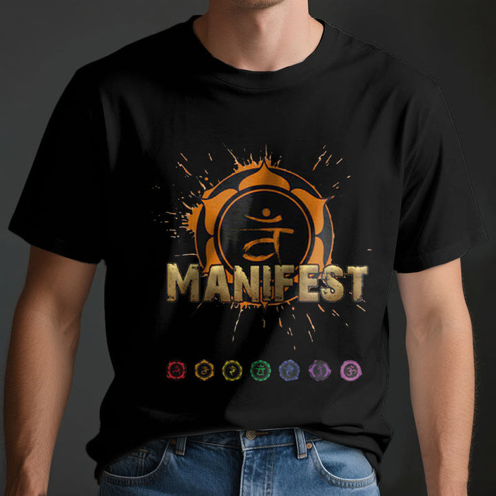 Olivenorma Unisex "MANIFEST" Throat Chakra Short Sleeve T-Shirt - image 2
