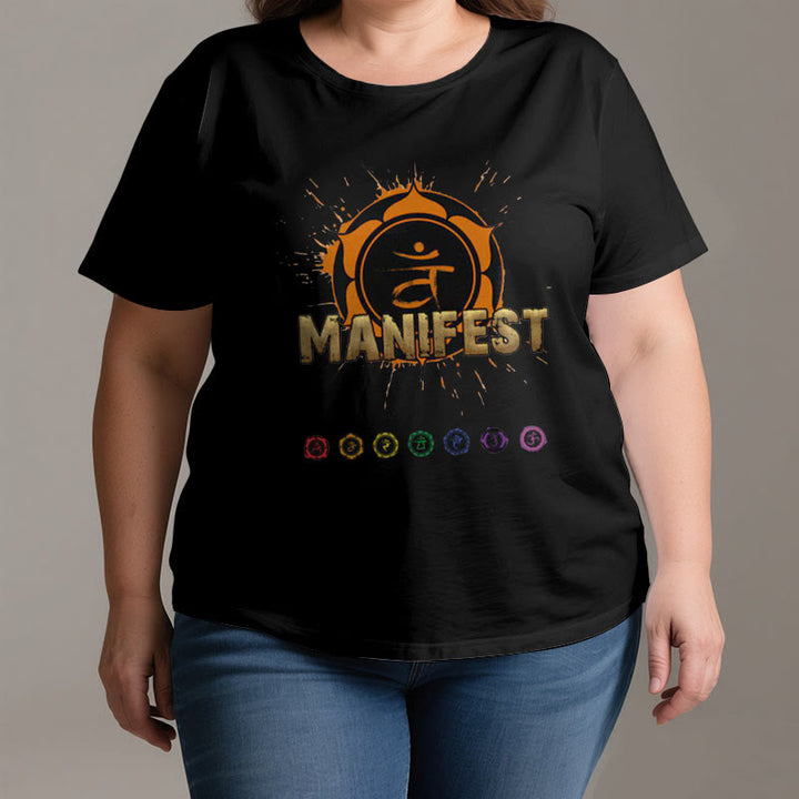 Olivenorma Unisex "MANIFEST" Throat Chakra Short Sleeve T-Shirt - image 3