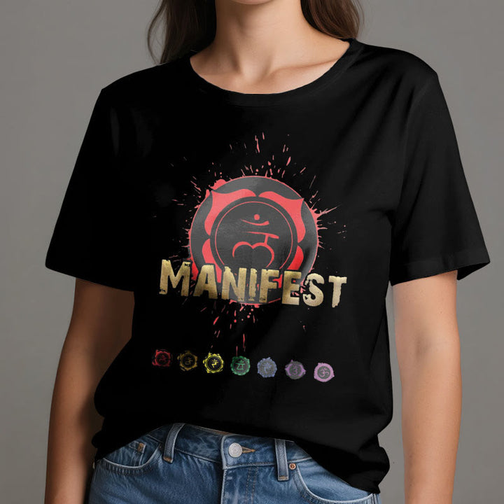 Olivenorma Unisex "MANIFEST" Throat Chakra Short Sleeve T-Shirt - image 21