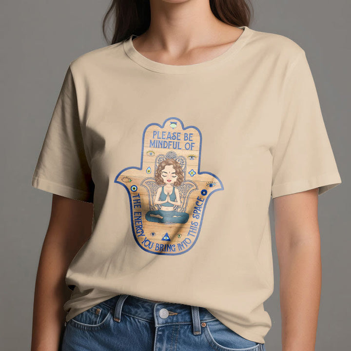 Olivenorma Hamsa Hand Meditation Protection Spiritual T-Shirt - image 10