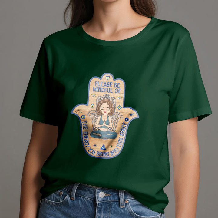 Olivenorma Hamsa Hand Meditation Protection Spiritual T-Shirt - image 20