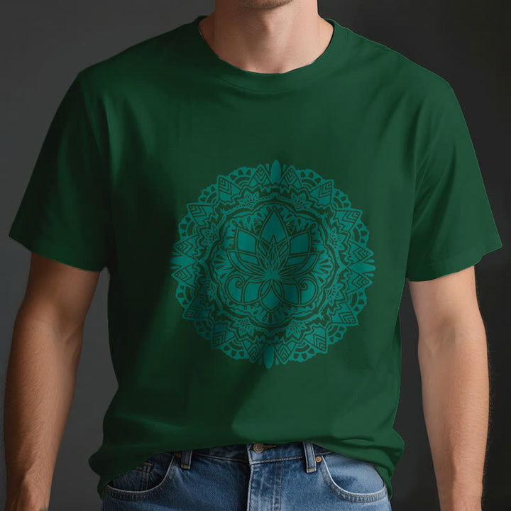 Olivenorma Green Lotus Print T-Shirt - image 19