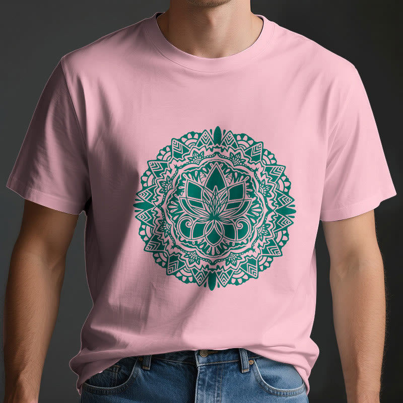 Olivenorma Green Lotus Print T-Shirt - image 13