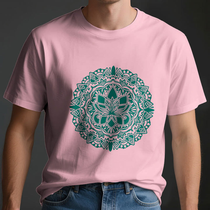 Olivenorma Green Lotus Print T-Shirt - image 13