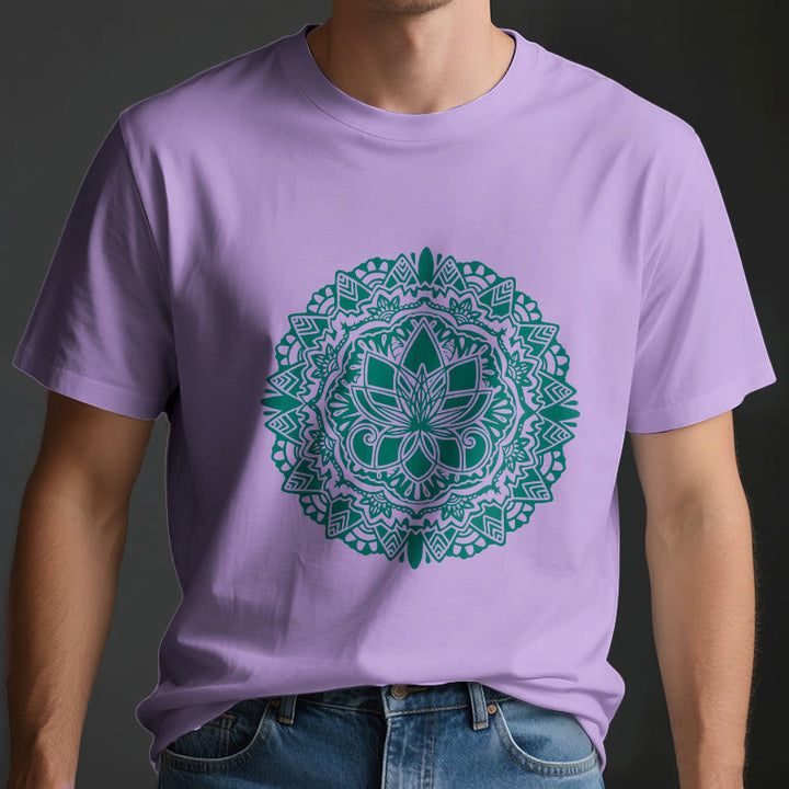 Olivenorma Green Lotus Print T-Shirt - image 15