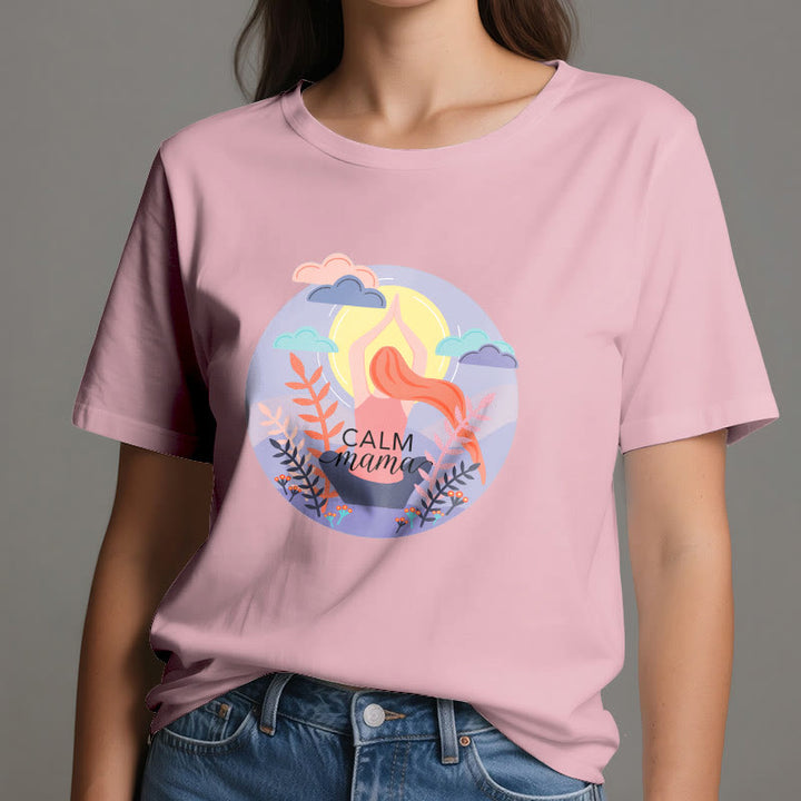 Olivenorma Calm Mama Print Yoga T-Shirt - image 12