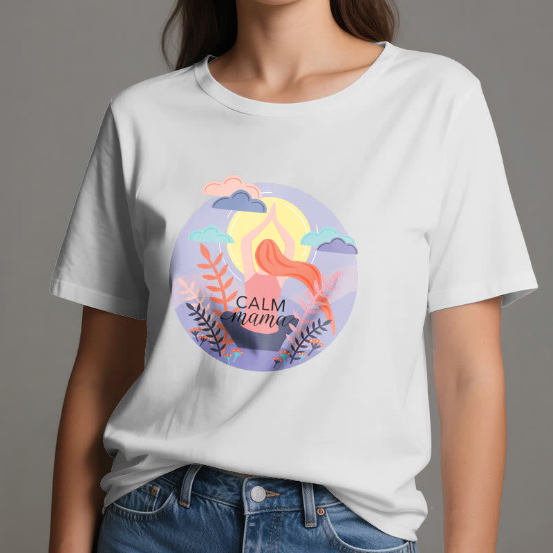 Olivenorma Calm Mama Print Yoga T-Shirt - image 4