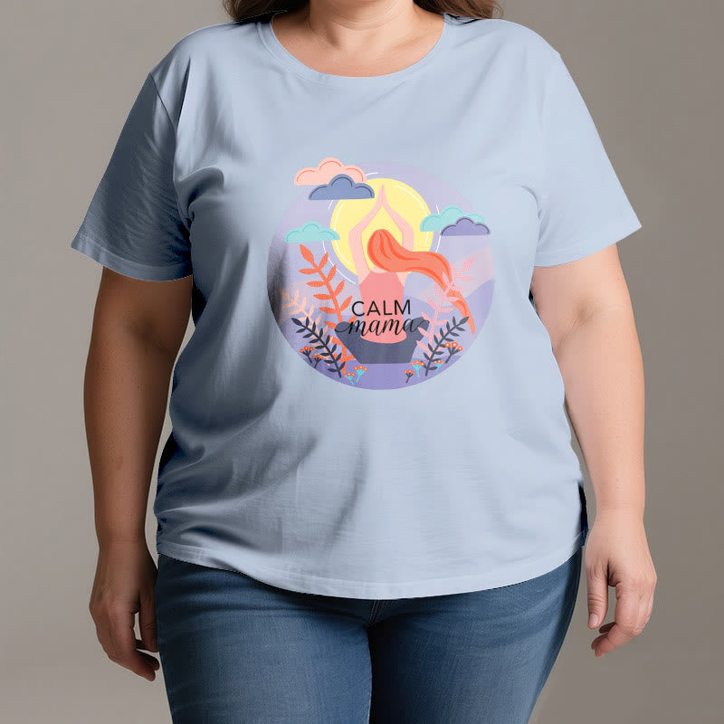 Olivenorma Calm Mama Print Yoga T-Shirt - image 2