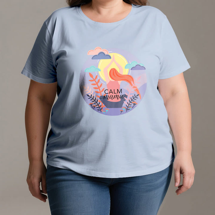 Olivenorma Calm Mama Print Yoga T-Shirt - image 2