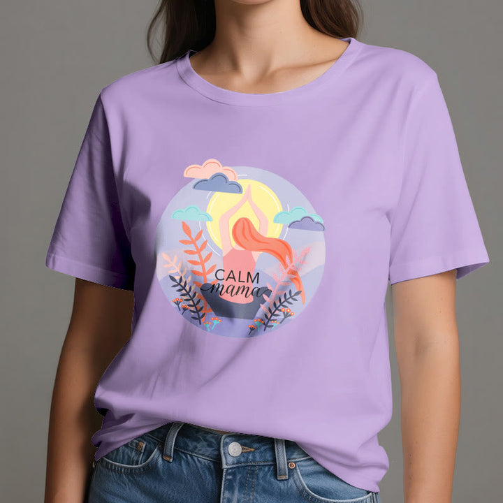 Olivenorma Calm Mama Print Yoga T-Shirt - image 14