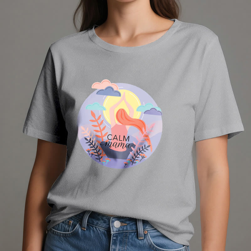 Olivenorma Calm Mama Print Yoga T-Shirt - image 8