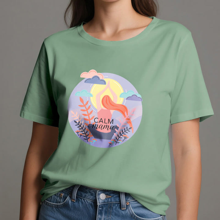 Olivenorma Calm Mama Print Yoga T-Shirt - image 16