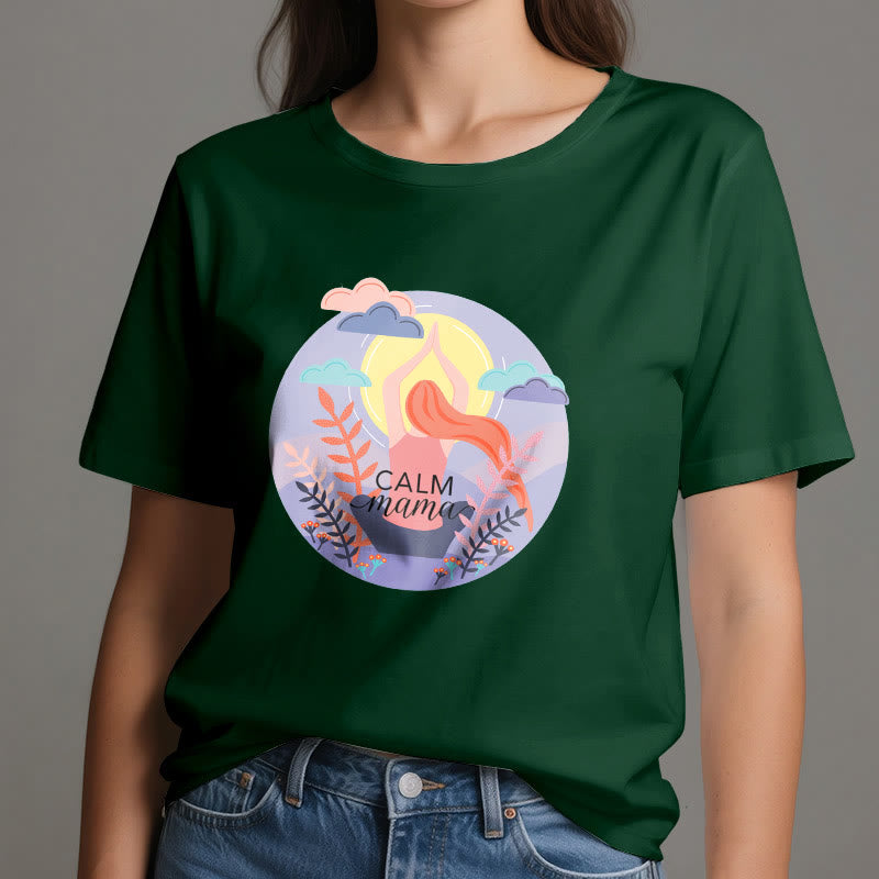 Olivenorma Calm Mama Print Yoga T-Shirt - image 18