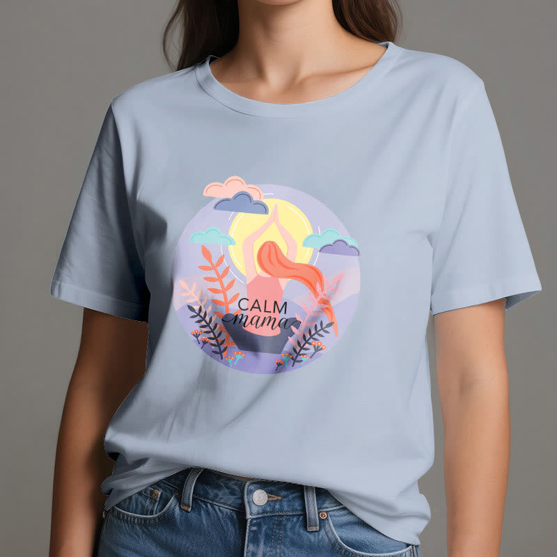 Olivenorma Calm Mama Print Yoga T-Shirt - image 1
