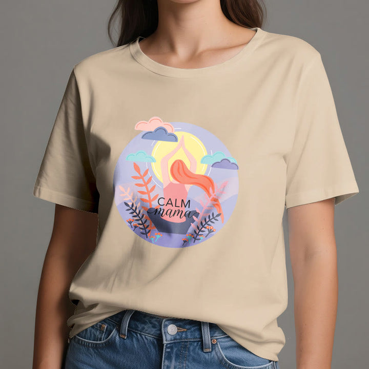 Olivenorma Calm Mama Print Yoga T-Shirt - image 10