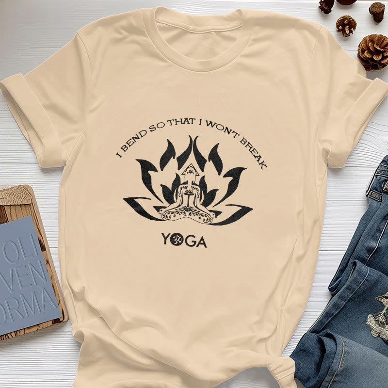 Olivenorma "I Bend So That I Won't Break" Yoga T-Shirt - Yellow - 2XL - image 10