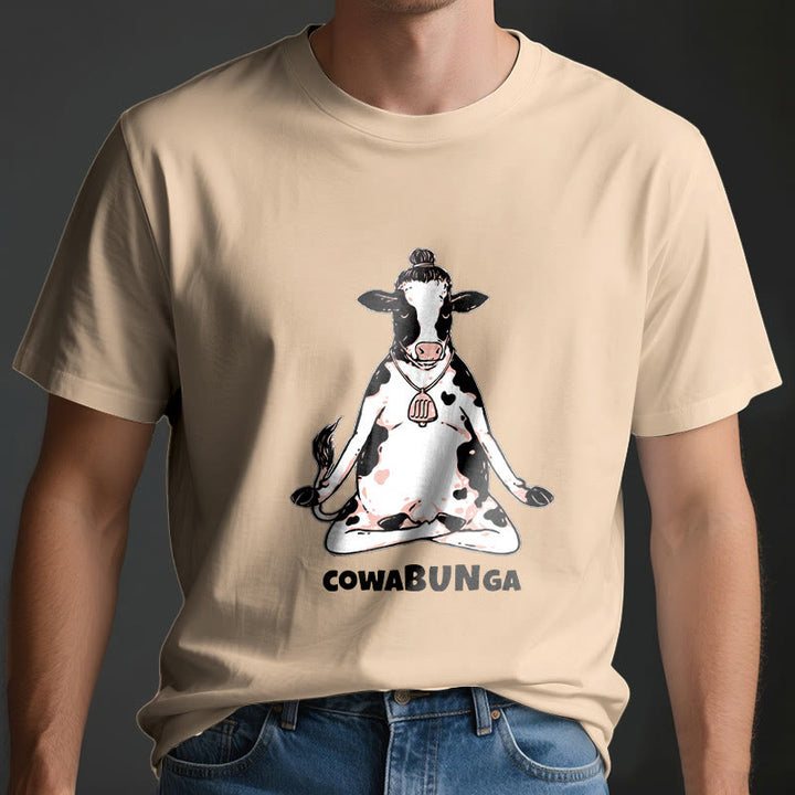 Olivenorma "Cowabunga" Yoga Cow T-Shirt - image 9