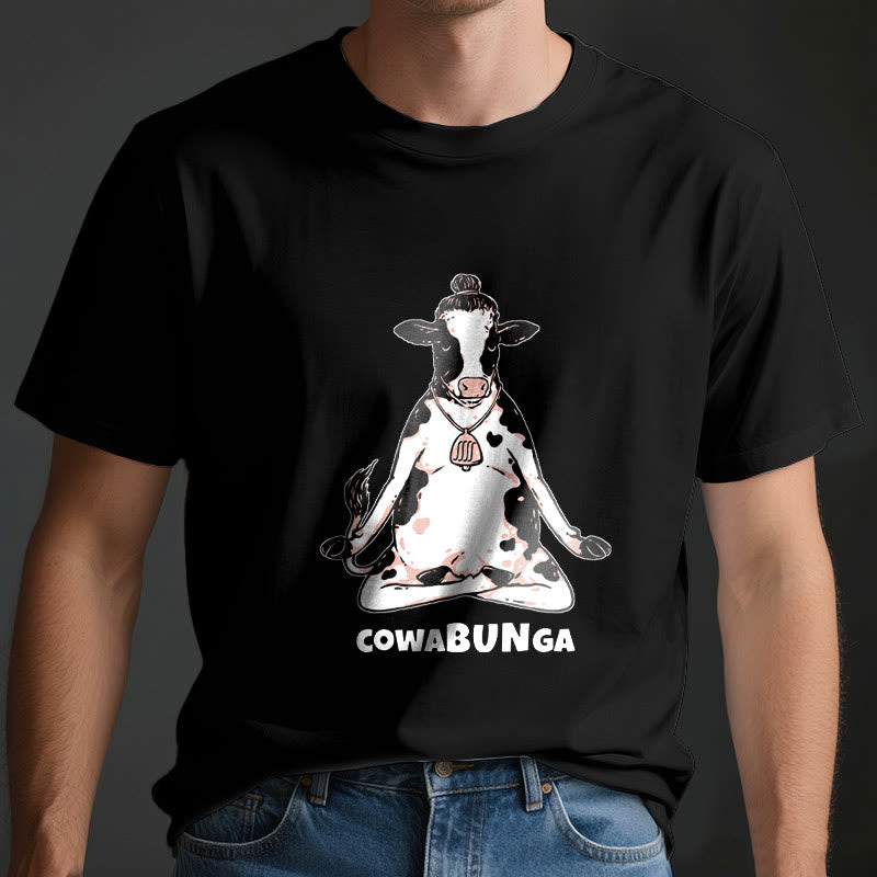 Olivenorma "Cowabunga" Yoga Cow T-Shirt - image 3