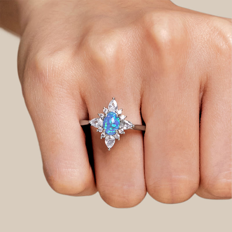 Olivenorma "Uniquely Yours" Radiant Opal Star Ring - image 3