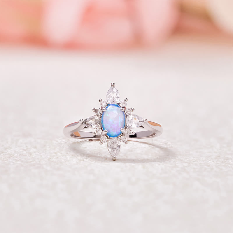 Olivenorma "Uniquely Yours" Radiant Opal Star Ring - image 5