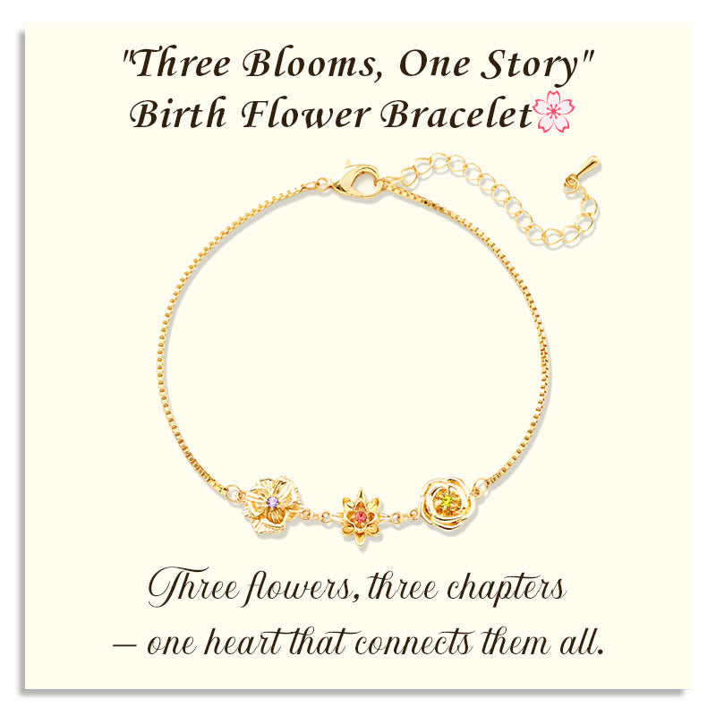 Olivenorma 1-7 Three-Dimensional Birth Flowers Bracelet - image 4