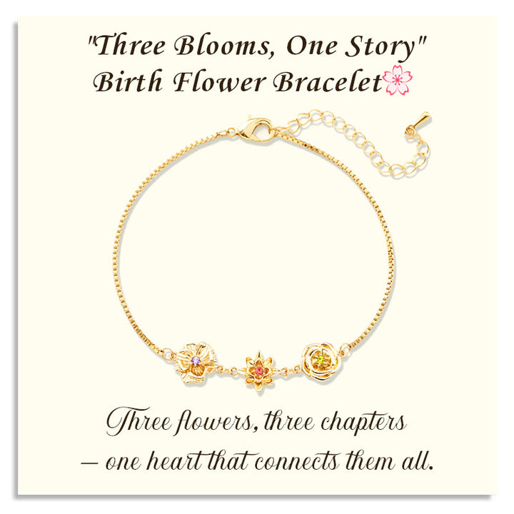 Olivenorma 1-7 Three-Dimensional Birth Flowers Bracelet - image 4