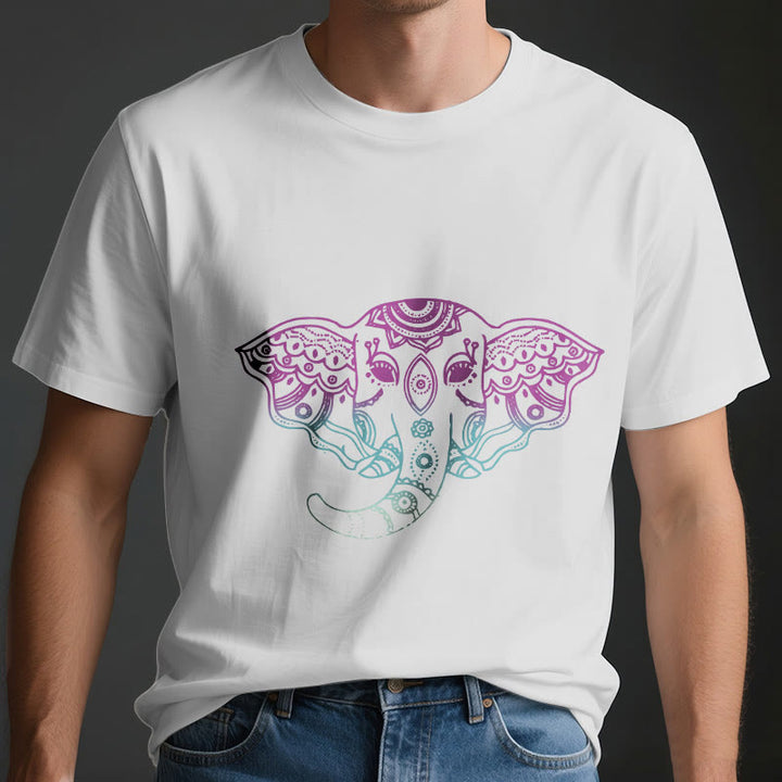 Olivenorma Mystic Elephant Mandala Cotton T-Shirt - image 3