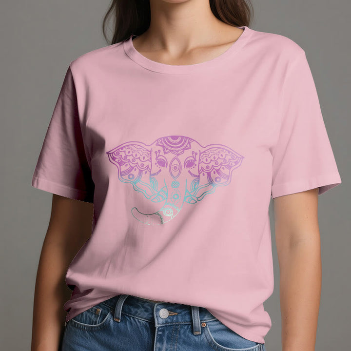 Olivenorma Mystic Elephant Mandala Cotton T-Shirt - image 13