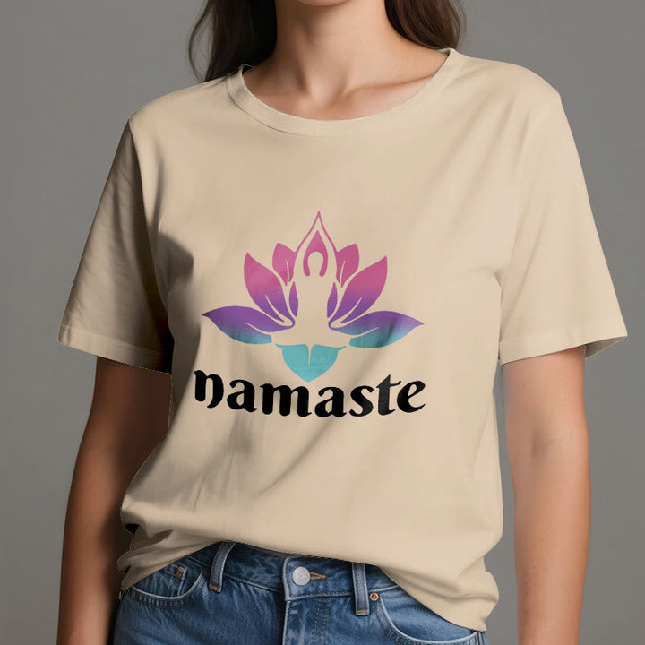 Olivenorma Namaste Lotus Mindful Cotton T-Shirt - image 9