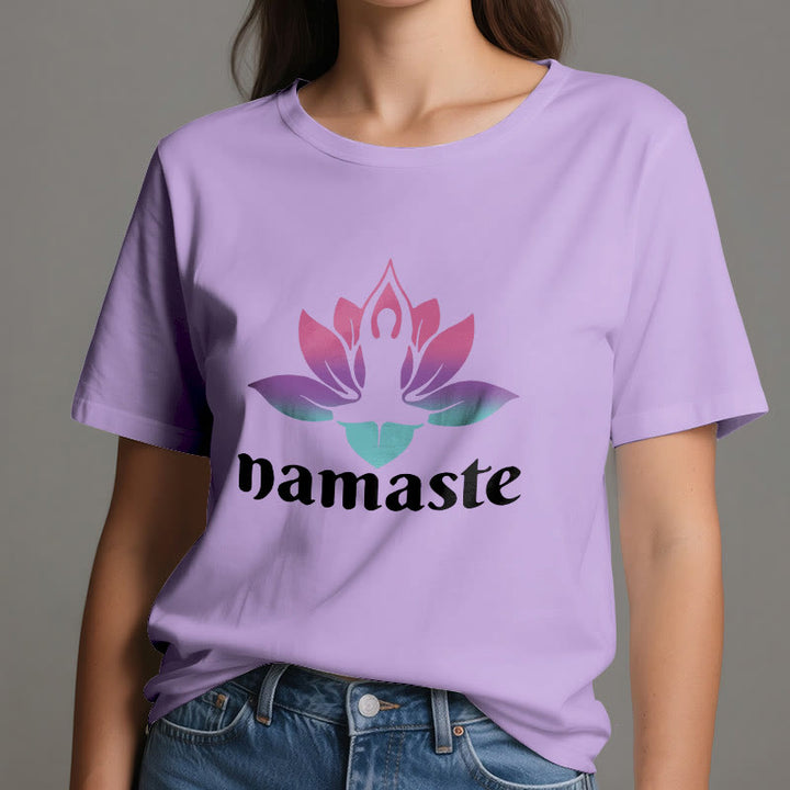 Olivenorma Namaste Lotus Mindful Cotton T-Shirt - image 15