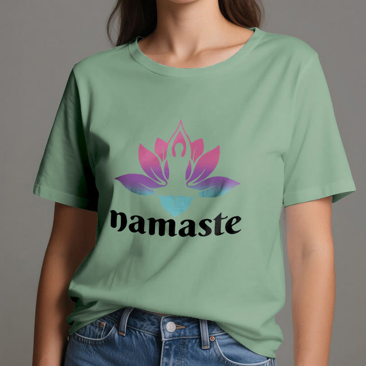 Olivenorma Namaste Lotus Mindful Cotton T-Shirt - image 17