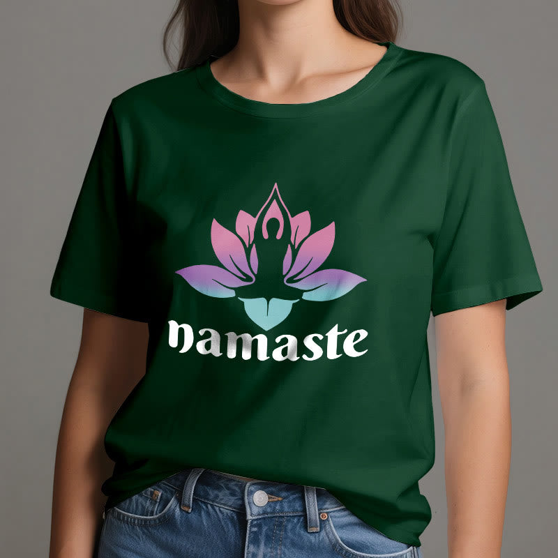 Olivenorma Namaste Lotus Mindful Cotton T-Shirt - image 19
