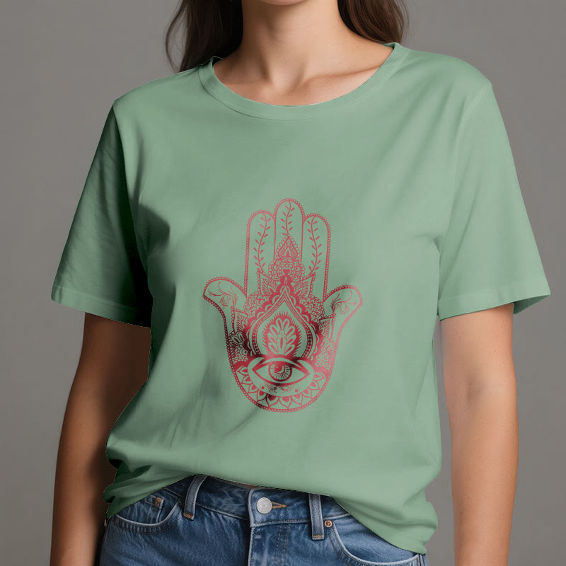 Olivenorma Soft Hamsa cotton T-Shirt - image 17