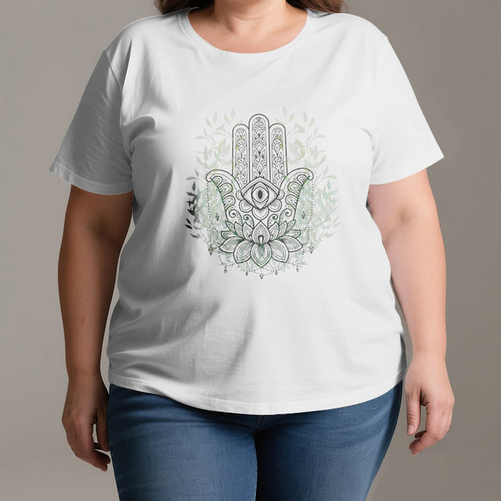Olivenorma Hand of Fatima Hamsa Yoga Meditation T-Shirt - image 2
