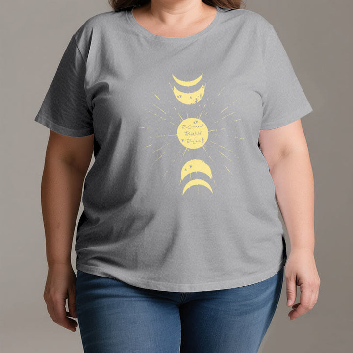 Olivenorma Moon Phases Yoga Cotton T-Shirt - image 2
