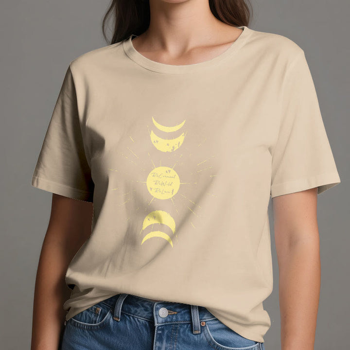 Olivenorma Moon Phases Yoga Cotton T-Shirt - image 7