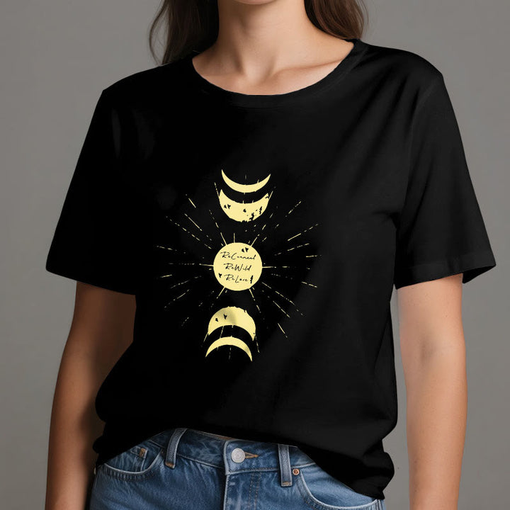Olivenorma Moon Phases Yoga Cotton T-Shirt - image 5