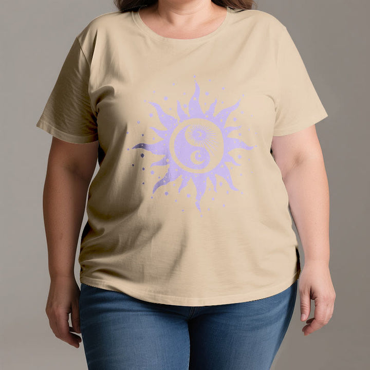 Olivenorma Yin Yang Moon Sun Cotton Comfor T-Shirt - image 2