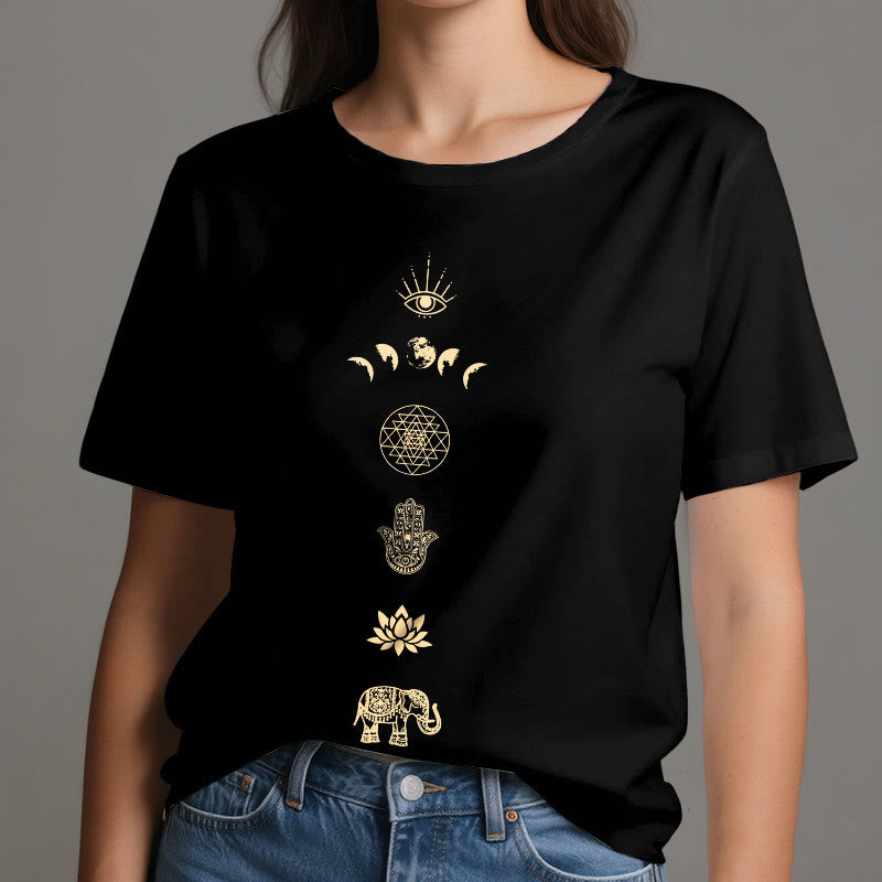 Olivenorma Chakras Spiritual Lotus Yoga T-Shirt - image 1