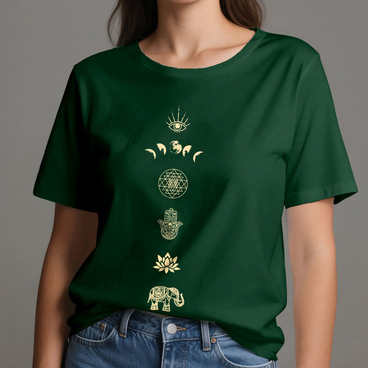 Olivenorma Chakras Spiritual Lotus Yoga T-Shirt - image 11