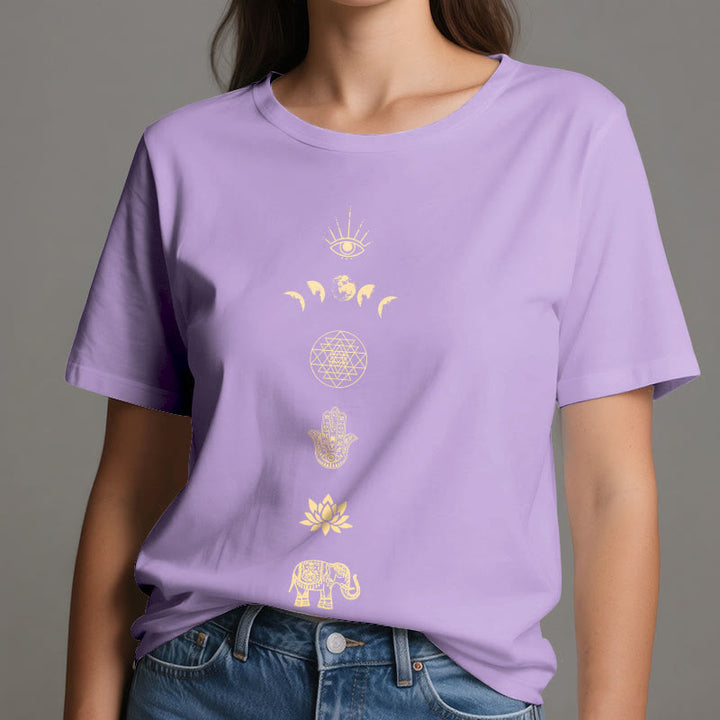 Olivenorma Chakras Spiritual Lotus Yoga T-Shirt - image 7