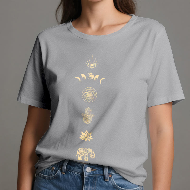 Olivenorma Chakras Spiritual Lotus Yoga T-Shirt - image 3