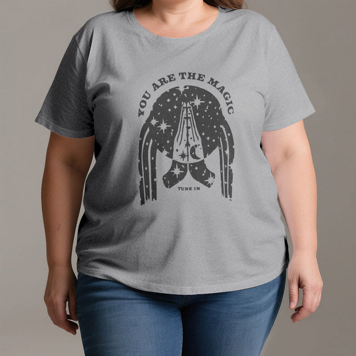 Olivenorma "Tune in You Are The Mageic" Yoga Boxy T-Shirt - image 6